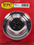 Racing Power Company Chrome Steel Water Pump Pulley SBC Short 7.1 Dia R9600