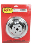 Racing Power Company SBC SWP 2 GROOVE WATER P UMP PULLEY CHROME R9601