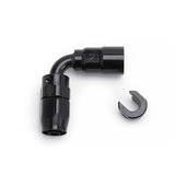 Russell 6an 90-Deg Hose End to EFI 3/8 Push-On Q/D 611223