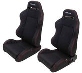 Seat Type-R  Reclinable Black Cloth w/Red Stitch RSC-200L/R