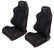 Seat Type-R  Reclinable Black Cloth w/Red Stitch RSC-200L/R