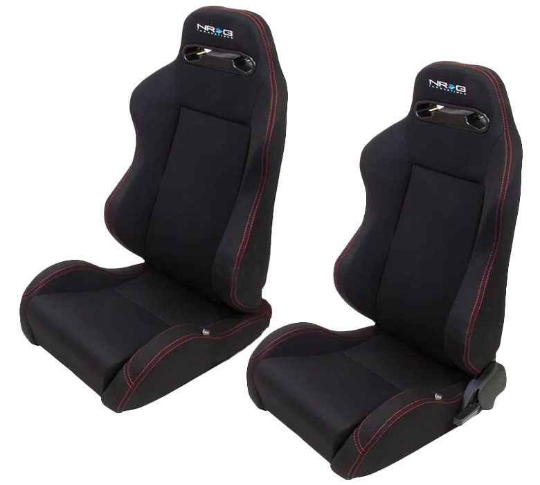 Seat Type-R  Reclinable Black Cloth w/Red Stitch RSC-200L/R