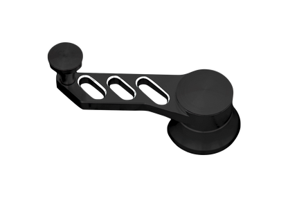 CVF Racing Black Diamond Slotted Design billet quarter window crank handles, universal fit, BD-QWC-1-KIT