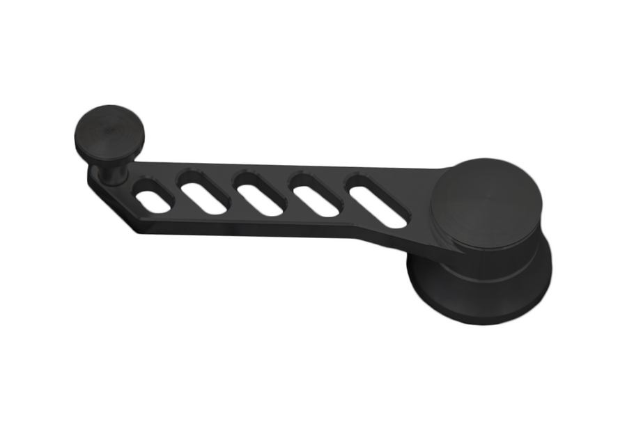 CVF Racing Stealth Black Slotted Design billet window crank handles, universal fit, B-WC-1-KIT