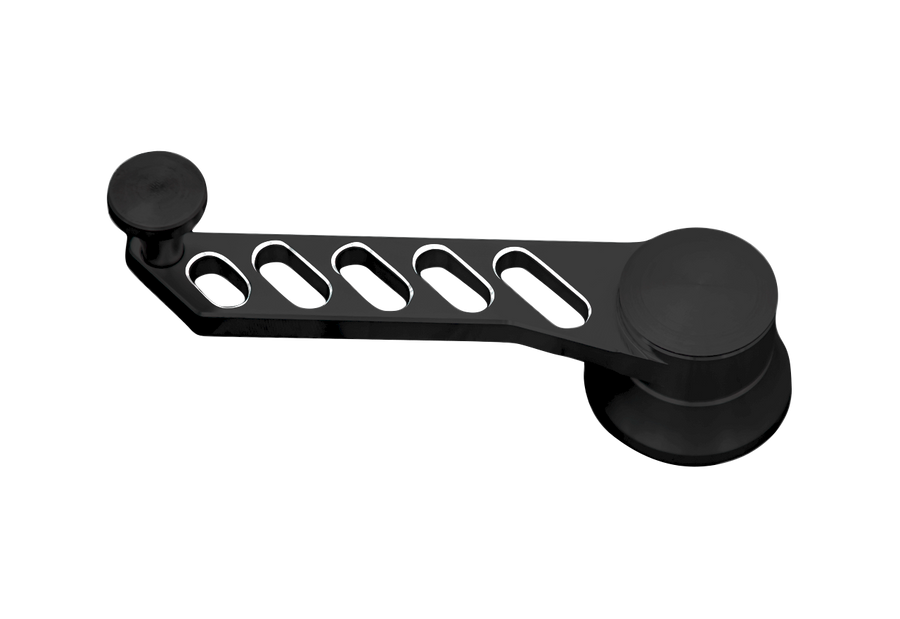 CVF Racing Black Diamond Slotted Design billet window crank handles, universal fit, BD-WC-1-KIT