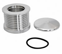 CVF Racing polished billet 8-rib alternator pulley and cap for Mechman alternators, S-SBC1ALT-MM