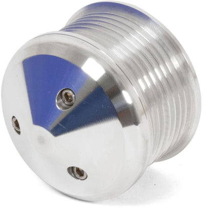 CVF Racing billet 8-rib serpentine alternator pulley and cap, S-SBC1ALT