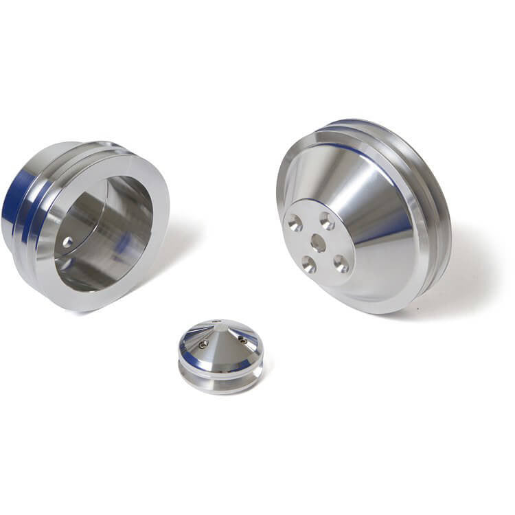 CVF Racing SBCL22KIT Billet V-Belt Pulley Kit, Polished