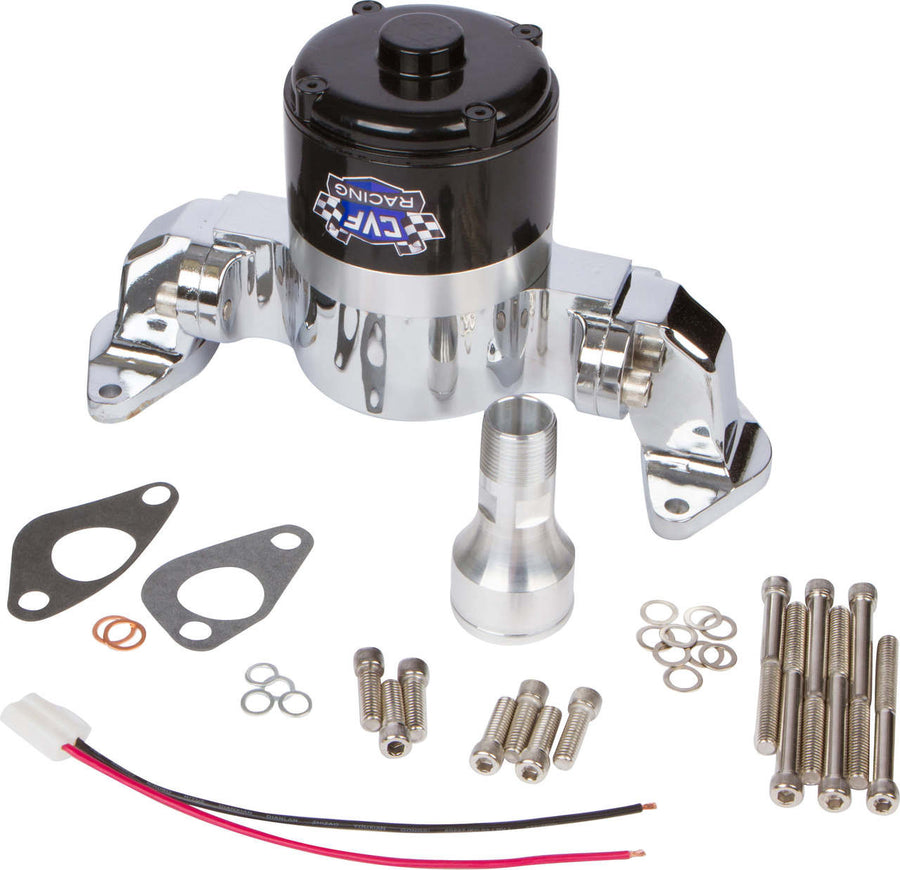 CVF Racing chrome billet aluminum electric water pump for Ford 289, 302 and 351W, SBF-EWP