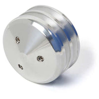 CVF Racing polished billet 2-groove alternator pulley with cap for Ford alternator, SBF2ALT