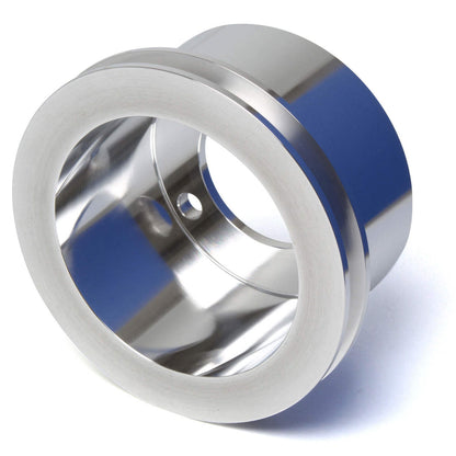 CVF Racing Polished 1-groove billet crankshaft pulley for Ford 289/302/351W small block, 3-bolt damper, SBFE1CR