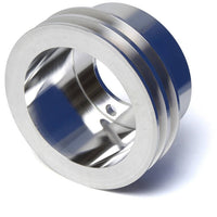 CVF Racing Polished 2-groove billet crankshaft pulley for Ford 289/302/351W small block, 3-bolt damper, SBFE2CR