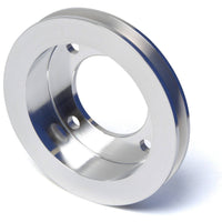 CVF Racing Polished 1-groove billet crankshaft pulley for Ford 289/302/351W with Ford Racing short water pump, SBFS1CR-FR