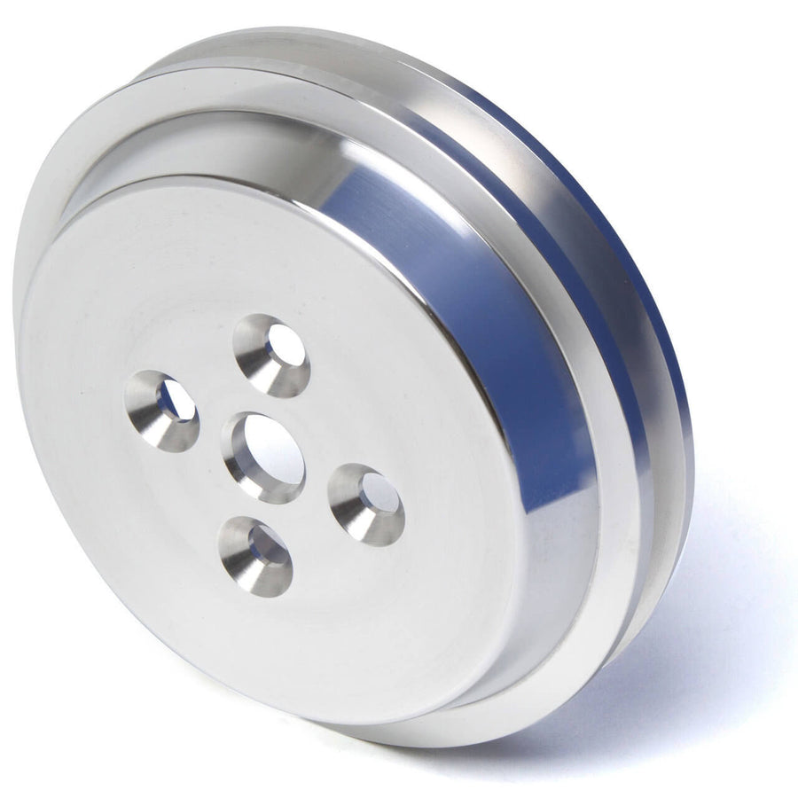 CVF Racing Polished billet V-belt pulley kit for Ford 289/302/351W with Ford Racing short water pump, SBFS1KIT-FR