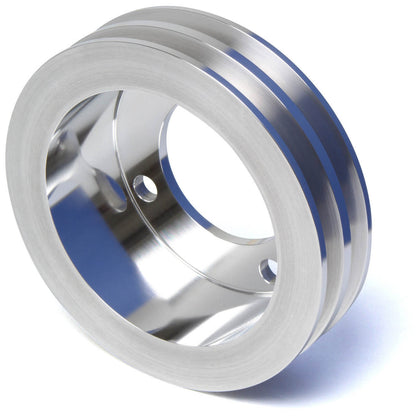 CVF Racing Polished billet V-belt pulley kit for Ford 289/302/351W with Ford Racing short water pump, SBFS2KIT-FR