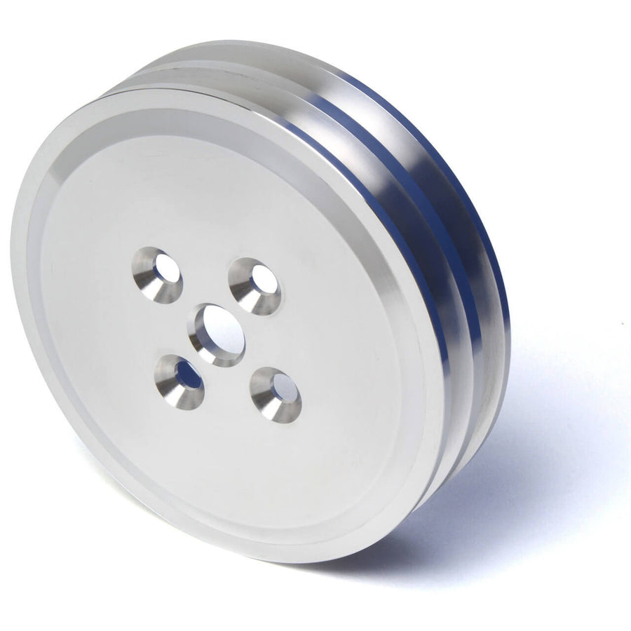 CVF Racing Polished billet V-belt pulley kit for Ford 289/302/351W with Ford Racing short water pump, SBFS2KIT-FR