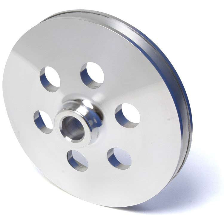 CVF Racing polished billet Chrysler small block 318 340 360 power steering pulley press fit, SCR1PS