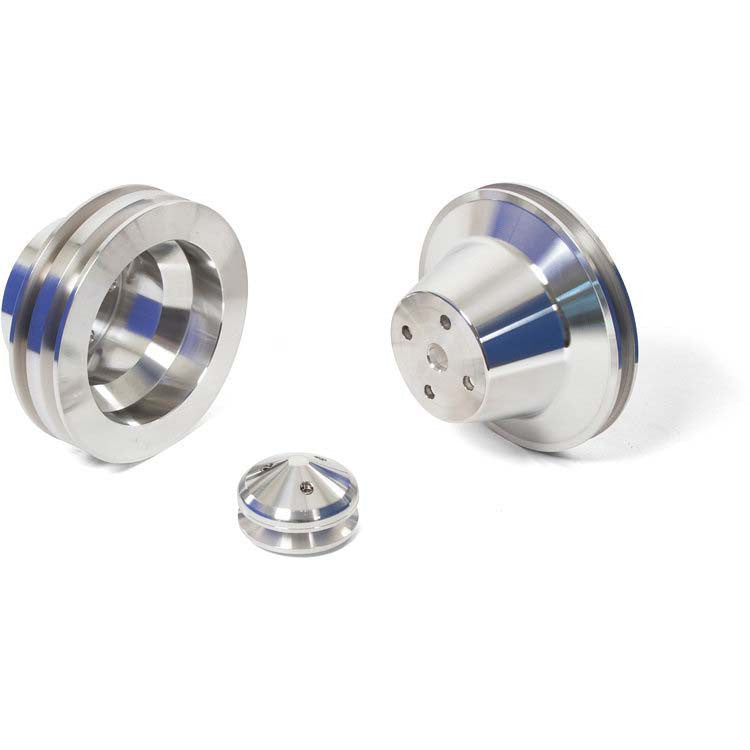 CVF Racing polished billet V-belt pulley kit for Chrysler small block 273/318/340, SCRE2KIT