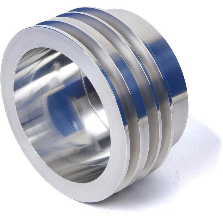 CVF Racing polished billet V-belt pulley kit for Chrysler small block 318/340/360, SCRL3KIT