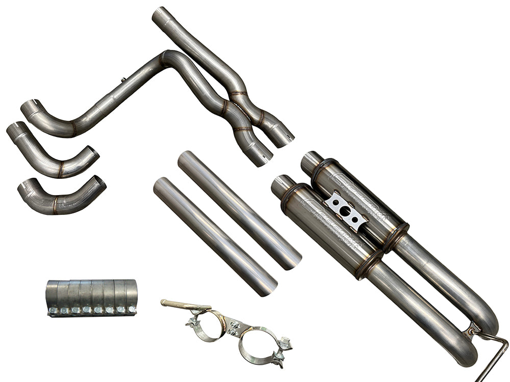 Speed Engineering 1999 to 2019 Silverado Sierra true dual exhaust single cab axle exit stainless 3 inch system