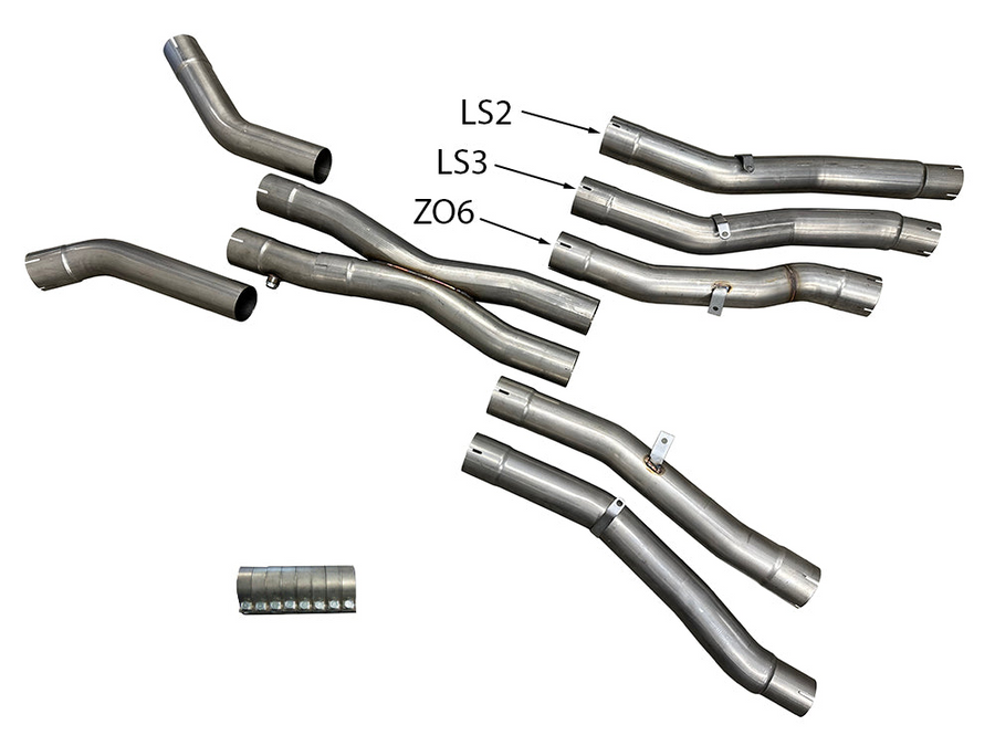 Speed Engineering 2005 to 2013 C6 Corvette LS2 LS3 LS7 X pipe kit stainless 3 inch exhaust system