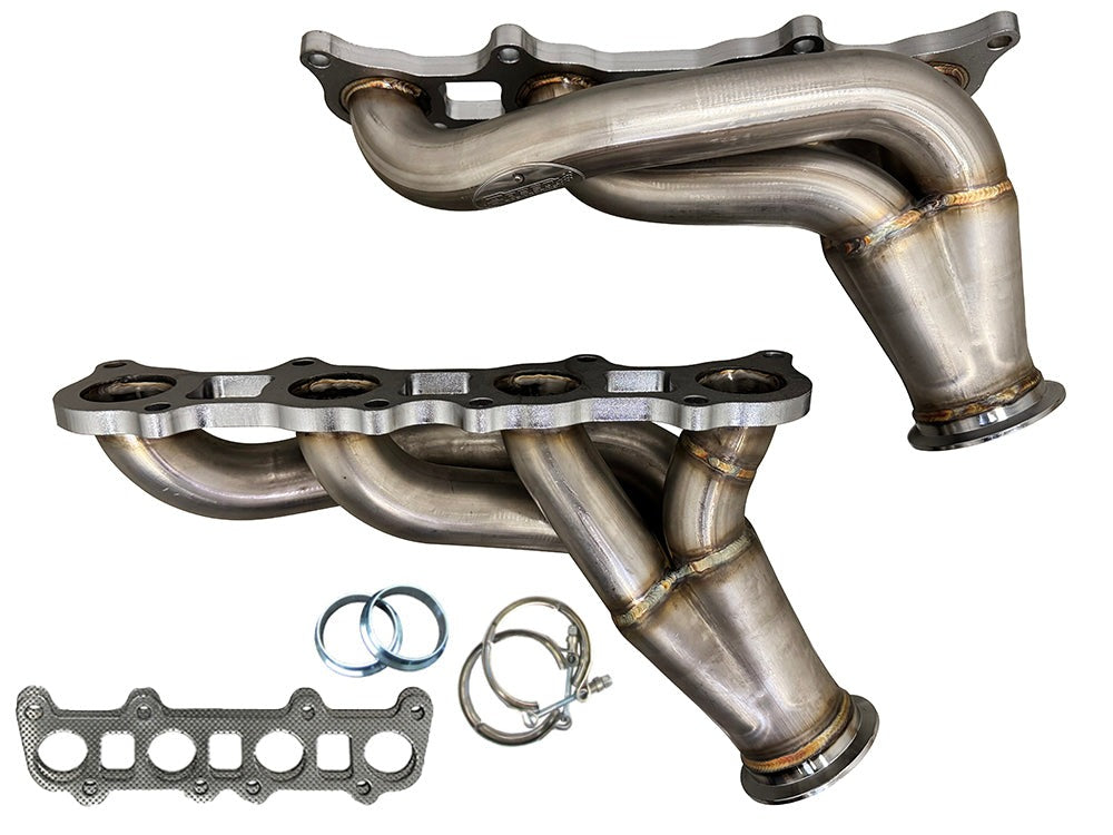 Speed Engineering forward facing down turbo headers 2011-2023 5.0L Coyote stainless universal turbo swap headers