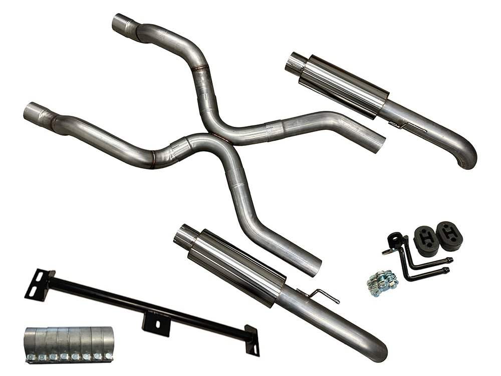 Speed Engineering C10 true dual exhaust kit 1973 1987 LS LT swap axle exit stainless performance exhaust system