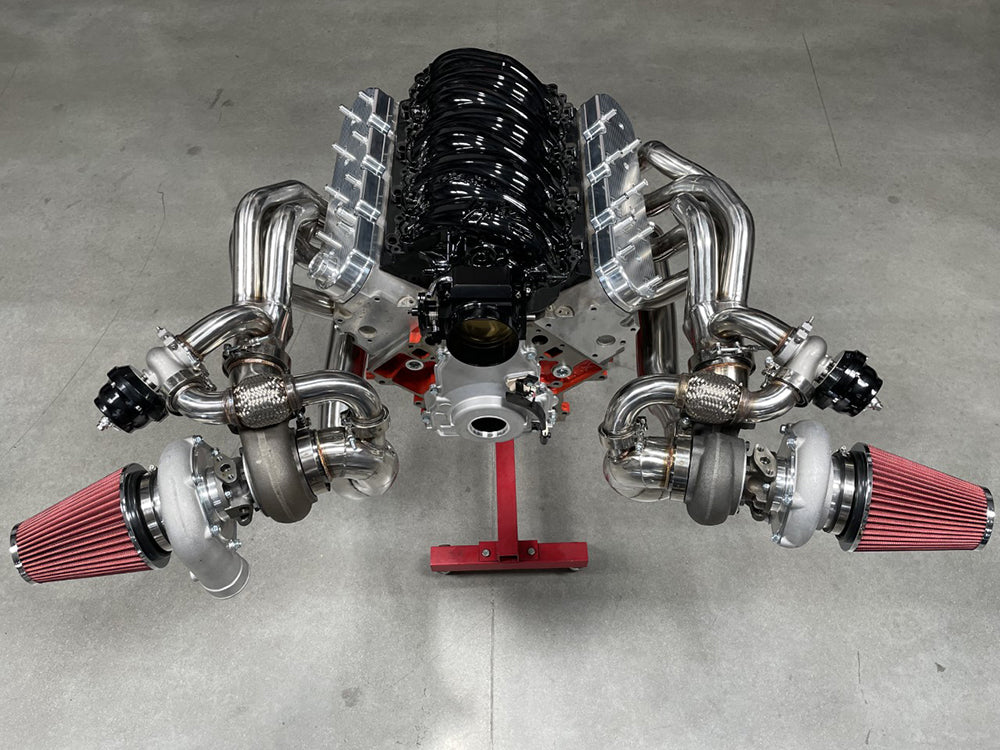 Speed Engineering LS swap twin turbo kit A Body F Body C10 truck stainless LS1 LS2 LS3 LSA performance system