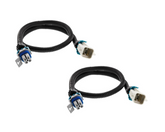 Speed Engineering 24 inch white square O2 extension pair for GTO G8 CTS-V plug and play harness