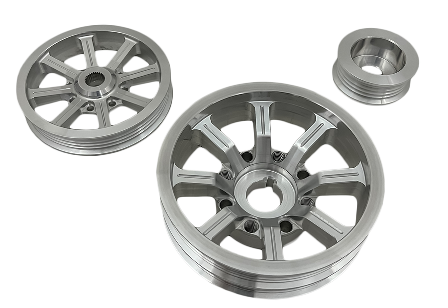 CVF Racing billet pulley kit, 3-piece for Subaru EJ series engines, SUBARU-3KIT