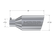 Exhaust Tip 8 Inch O.D. Rolled End 4 Inch Inlet 18 Inch Length T304 Stainless Steel MBRP
