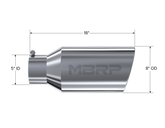Exhaust Tip 8 Inch O.D. Rolled End 5 Inch Inlet 18 Inch Length T304 Stainless Steel MBRP