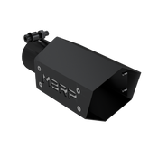 Universal 4 Inch Hexagon Shaped 2.5 Inch Inlet 10 Inch Assembled Black Hardware MBRP Exhaust Tip