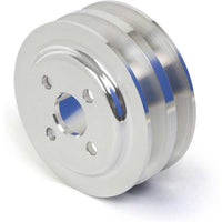 CVF Racing polished billet 2-groove water pump pulley for 1968 to 1975 Toyota Land Cruiser FJ40, TLCE2WP