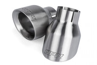 Double-Walled 4 Inch Slash-Cut Tips (Brushed) Set of 2 Fits Universally on Various APR Exhaust Systems APR