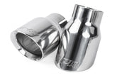 Double-Walled 3.5 Inch Slash-Cut Tips (Polished Silver) Set of 2 Fits Universally on Various APR Exhaust Systems APR