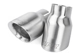 Double-Walled 3.5 Inch Slash-Cut Tips (Brushed Silver) Set of 2 Fits Universally on Various APR Exhaust Systems APR