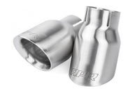 Double-Walled 3.5 Inch Slash-Cut Tips (Brushed Silver) Set of 2 Fits Universally on Various APR Exhaust Systems APR