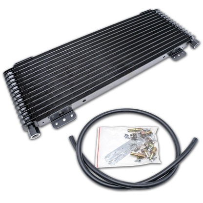 Universal PL Transmission Cooler, Matte Black | TSP-TRNSCLR-BLK