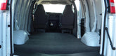Vanrug Cargo Mat 15+ Ford Transit Long Wheel Base (M) - 148 inch WB w/o extended body 3/4 Inch Closed Cell Foam Mat Size 132 3/16 Inch x 68 5/16 Inch Charcoal BedRug