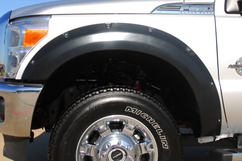 Lund 11-16 Ford F-250 RX-Rivet Style Textured Elite Series Fender Flares - Black (4 Pc.)