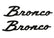 Ford Racing 2021+ Bronco Classic Script Fender Badges - Matte Black (Pair)