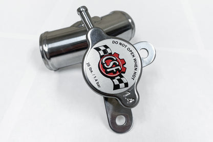 CSF Aluminum Filler Neck & 1.4 Bar Cap — Toyota 86, Subaru BRZ & Scion FR-S | 8044