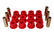 Energy Suspension 05-14 Toyota Tacoma Rear Leaf Spring Bushings - Red