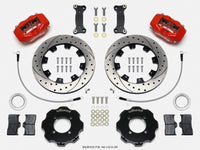 Wilwood Forged Dynalite Front Hat Kit 12.19in Drilled Red 2016-Up Mazda MX5 Miata w/ Lines