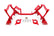 BMR 96-04 Ford Mustang K-Member Standard Version w/ Spring Perches - Red