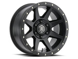 ICON Rebound 17x8.5 6x135 6mm Offset 5in BS 87.1mm Bore Satin Black Wheel