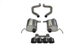 Corsa 2017-2019 Chevy Corvette Z06 3in Axle Back Exhaust Black Quad 4.5in Tip (Xtreme)