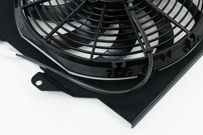 CSF Aluminum Fan Shroud with 12in SPAL Fan — 1992-2000 Honda Civic | 909 CFM, Black | 2858FB