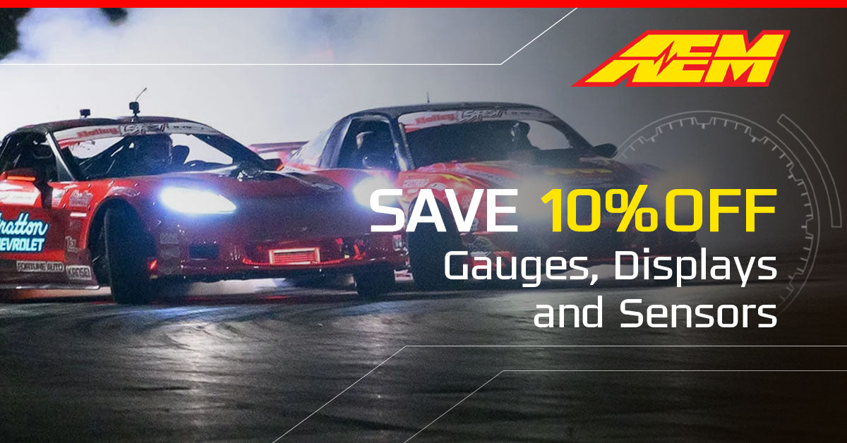 10% Off AEM Gauges, Displays & Sensors